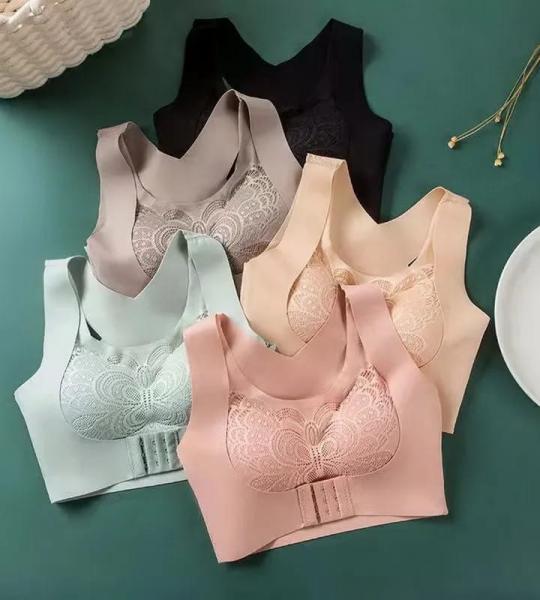 LB 3D High Quality Too Soft & Comfortable Push Up Removable Padded full Back Support Sports Bra butterfly wings