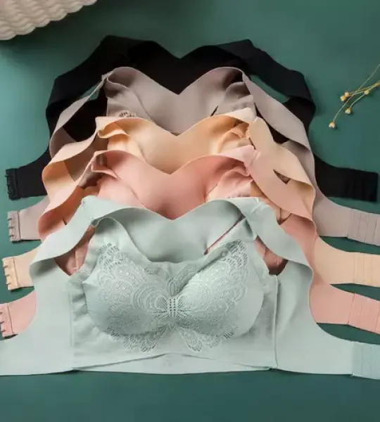 LB 3D High Quality Too Soft & Comfortable Push Up Removable Padded full Back Support Sports Bra butterfly wings