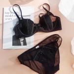 Code 000 Shezaib New Half Cup Floral Light Padded Bra and Panty Set