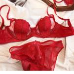 Code 000 Shezaib New Half Cup Floral Light Padded Bra and Panty Set