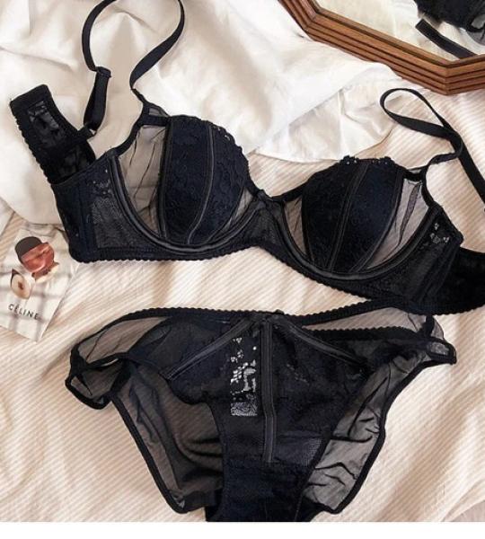 Code 000 Shezaib New Half Cup Floral Light Padded Bra and Panty Set