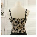 Code 668 Shezaib New Bridal Soft Padded Floral Printed Spaghetti Top/Camisole For Girls