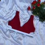 LB-Light Padded Letter Printed Stretchable Straps Comfortable Sport Bra For Girls & Women