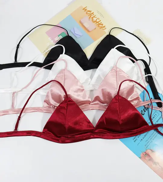 LB New Soft & Pure Silk Triangle Cup Light Padded T-Shirt Bra One Hook Padded Bra