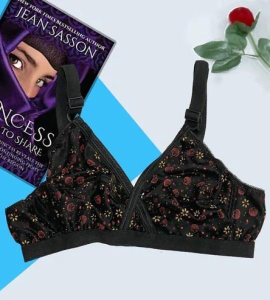 LB Pack Of 4 Soft Cotton Hosiery Fabric Imported Style Printed Bra