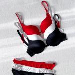 Code 1012 Shezaib High Quality New Style Wired Rhinestone Straps Back Hook Adjustable Straps Bra & Panty Set