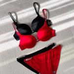 Code 1012 Shezaib High Quality New Style Wired Rhinestone Straps Back Hook Adjustable Straps Bra & Panty Set