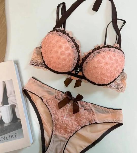 Code E512 Shezaib New High-Quality Front Open 2 In 1 Shoulder Straps Wired Push Up Bra And Panty Set