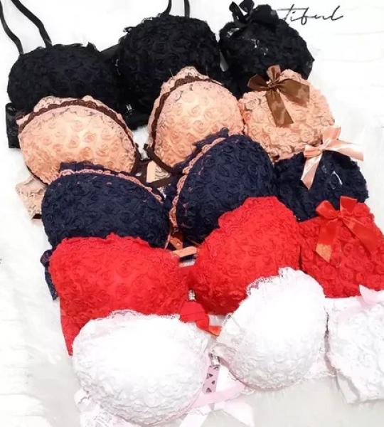 Code E512 Shezaib New High-Quality Front Open 2 In 1 Shoulder Straps Wired Push Up Bra And Panty Set